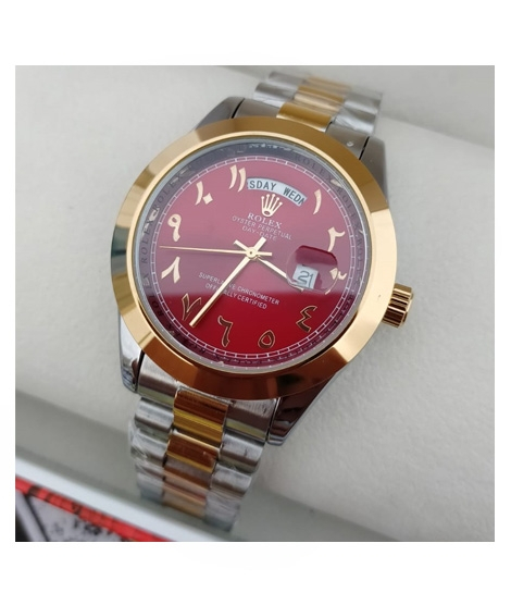 iShopping - TFH Perpetual Arabic Dial Chain Watch For Men Red