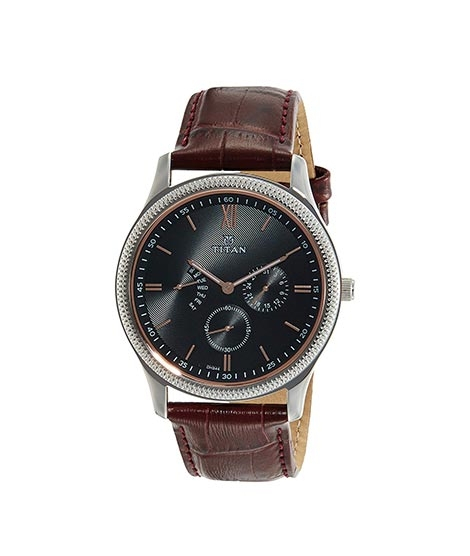 iShopping - Titan Classique Retrograde Men's Watch Brown (1768SL04)