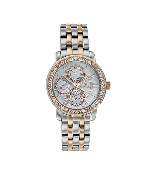 iShopping - Titan Purple Analog Women's Watch Two Tone (9743KM01)