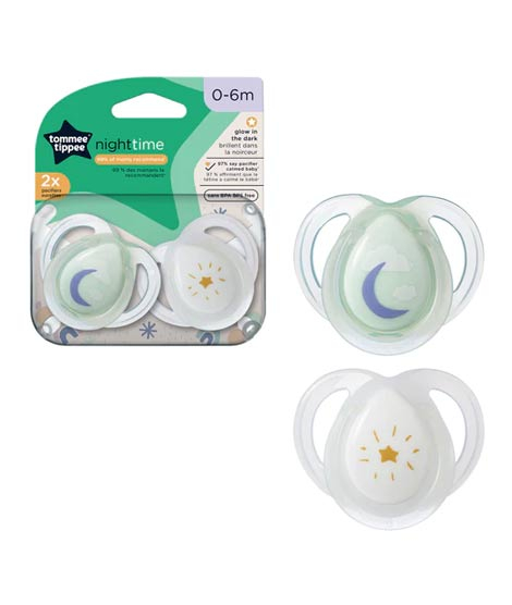 iShopping - Tommee Tippee Night Time Pacifier 0-6M Pack Of 2 (TT 533465)