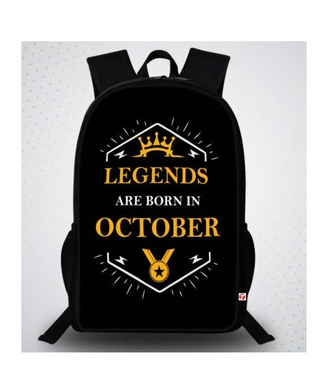 iShopping - Traversa Legends are Born in October Digital Printed Backpack (T205TWH)