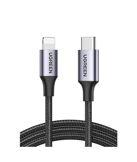 iShopping - Ugreen USB-C To Lightning Charging Cable Black (60759) - 3ft
