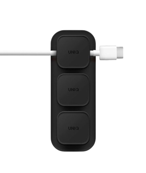iShopping - Uniq Pod Magnetic Cable Organizer and Base - Charcoal