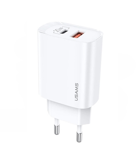 iShopping - Usams 20W Dual Port PD Charger White