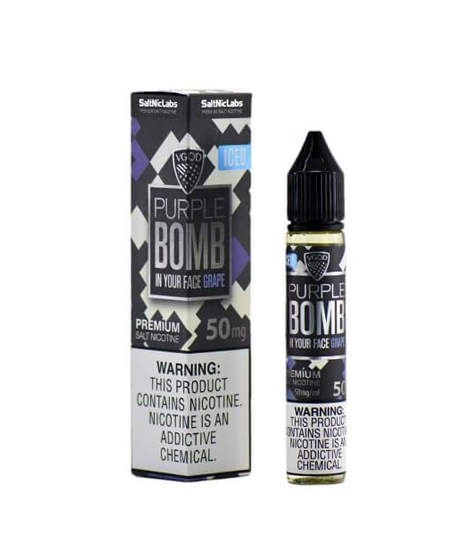 iShopping - VGOD Purple Bomb In Your Face Grape Iced SaltNic Pod Flavour 50mg