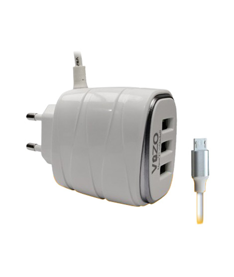 iShopping - Vizo Fast Charger With Triple USB Ports White (V16)