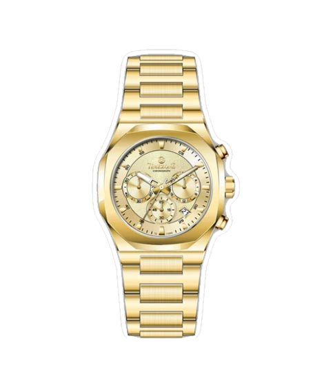 iShopping - Timezone Voltamic Legacy Watch For Men (TZ-1326)-Gold