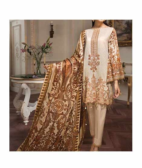 iShopping - Waqas Collection Unstitched Suit For Women 3 Pieces (0007)
