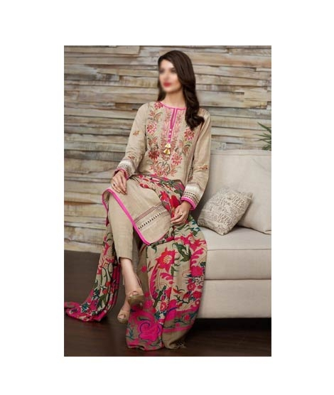 iShopping - Waqas Collection Unstitched Suit For Women 3 Pieces (0008)