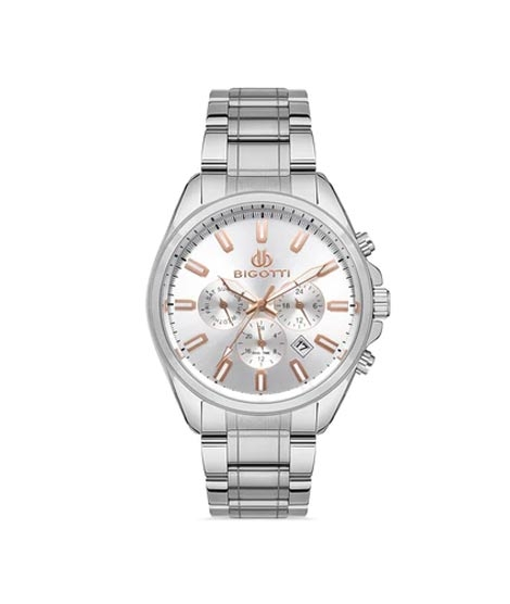 iShopping - Bigotti Stainless Steel Men's Watch Silver (BG.1.10328-1)