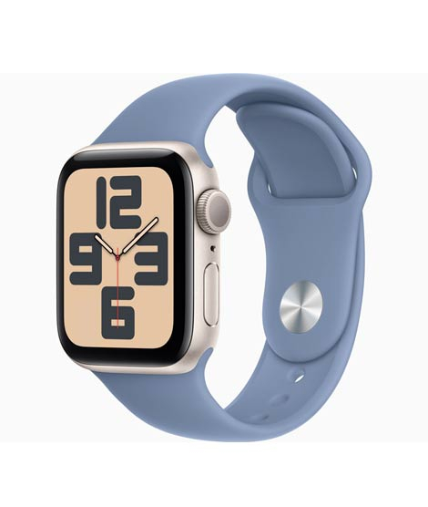iShopping - Apple Watch SE 2023 Starlight Aluminum Case With Sport Band-Winter Blue-GPS-40mm