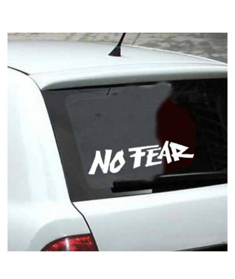 iShopping - Wish Hub Cool Slogan No Fear Car Sticker White