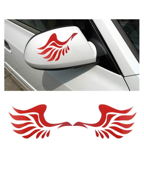 iShopping - Wish Hub Pair Of Wings Car Styling Stickers Red