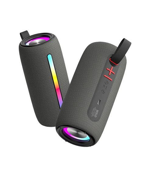 iShopping - Yolo Pulse Portable Bluetooth Speaker-Smoke Grey