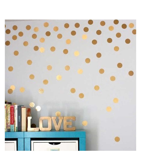 iShopping - Zain Sticker Wall Sticker Gold Polka Dots