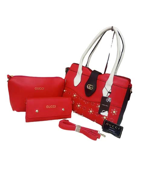 iShopping - ZamZam 3pc Hand Bag For Women-Red