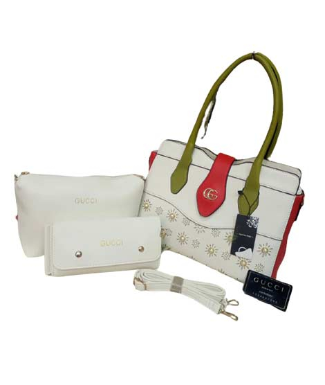 iShopping - ZamZam 3pc Hand Bag For Women-White