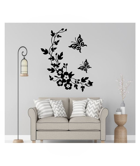 iShopping - Zecor Gallery Flower & Flying Butterfly Wall Art