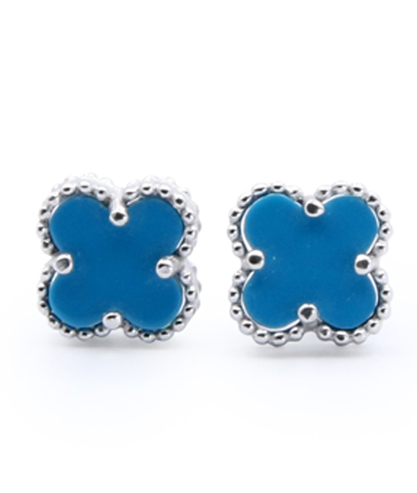 iShopping - Zed Eye Butterfly Bed Earrings For Women Turquoise (ISE108A)