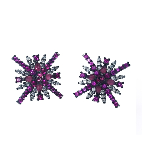 iShopping - Zed Eye Stellar Burst Earrings For Women Pink (ISE078A)
