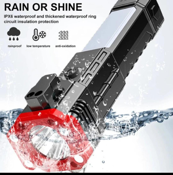 iShopping - Multifunction Portable Flashlight Rechargeable LED Torch
