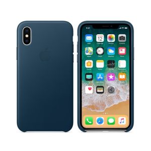 Apple Leather Case For iPhone X/XS - Cosmos Blue