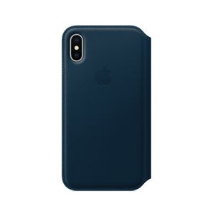 Apple Leather Folio Case For iPhone X/XS - Cosmos Blue