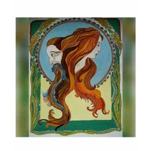 Artora Wall Decor Waves of Love Painting (0011)