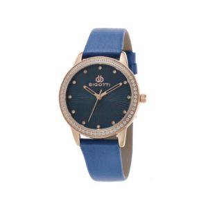 Bigotti Analog Leather Women's Watch Navy Blue (BG.1.10025-3)