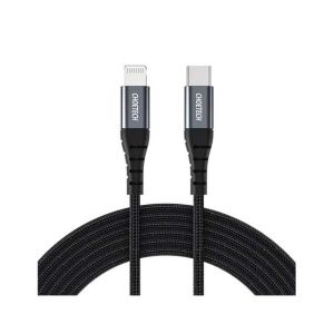 Choetech 2m Nylon Braided USB C To Lightning Cable Black (IP0041)