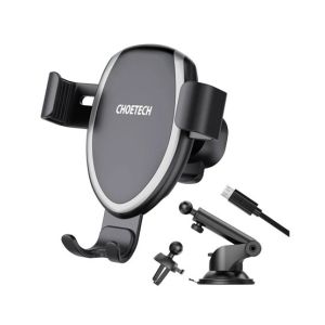 Choetech Wireless Car Charging Mount Black (T536-S)
