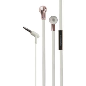 Promate Chrome Flat Cable Stereo In-Ear Headphones Champagne