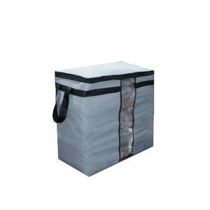 Araaish Stripe Design Storage Bag large-Grey