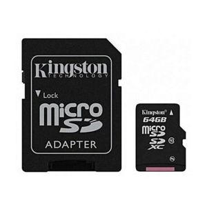 Kingston 64GB UHS-1 Class 10 MicroSDXC Memory Card