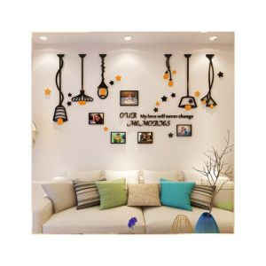 LookNBuy Our Memories Acrylic Wall Art (0033)-Orange