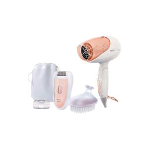 Philips Satinelle Epilator Brush & Hair Dyer Beauty Care Pack (HP6542/00)