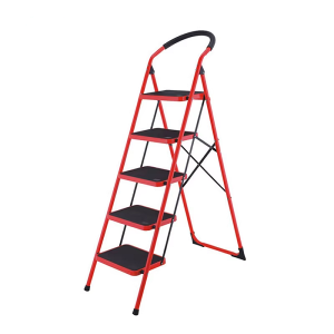 Promax Iron Folding Ladder Stool - 5 Step