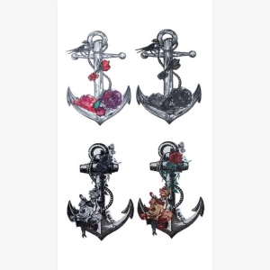 Ferozi Traders Anchor Design Temporary Tattoo Stickers