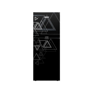 Orient Ultron Inverter 350 Glass Door Freezer-On-Top Refrigerator 12 Cu Ft - Triangle Black
