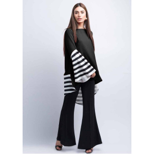 A.S Collection Lolly Pop Kurti For Women - Black
