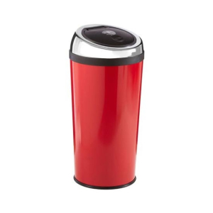 Premier Home Red Enamel Touch Top Bin - 30 Ltr (506417)
