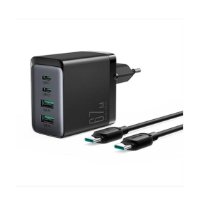 Joyroom Gan Ultra 67W Fast Charger With Type C To C Cable Black (TCG02)