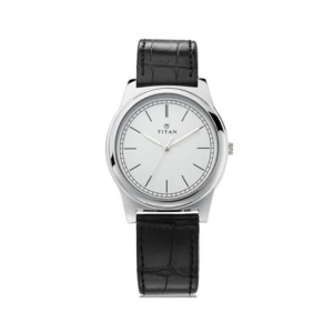 Titan Analog Men's Leather Watch - Black (99001SL02)