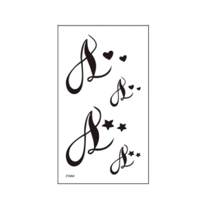 Muzamil Store Little Music Love Flash Tattoo Sticker Black