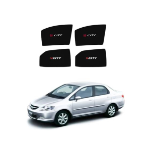 Muzamil Store Sun Side Windows Shades With Logo Honda City (2005 to 2009)