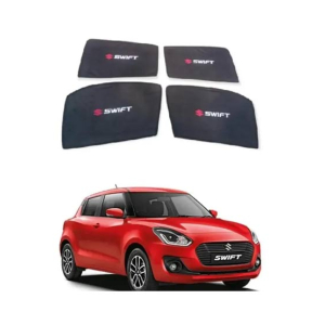 Muzamil Store Sun Side Windows Shades With Logo Suzuki Swift (2022-2023)