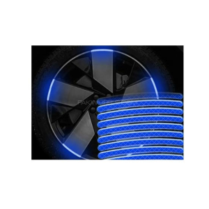 Muzamil Store Rim Reflective Strips Luminous For Car Blue 20 pcs