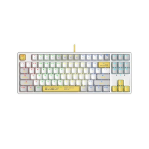 A4Tech Bloody RGB Mechanical Keyboard Red Switch (S87)-Energy White