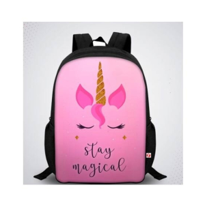 Traverse Unicorn Digital Printed Kids Bag - Black (T856S)