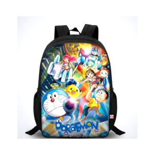 Traverse Doraemon Printed Kids Bag - Black (T848S)